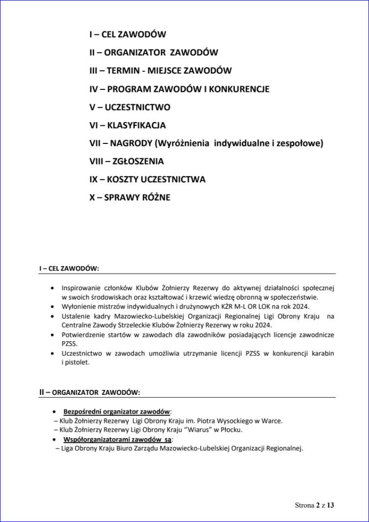 REGULAMIN KŻR 2024 2