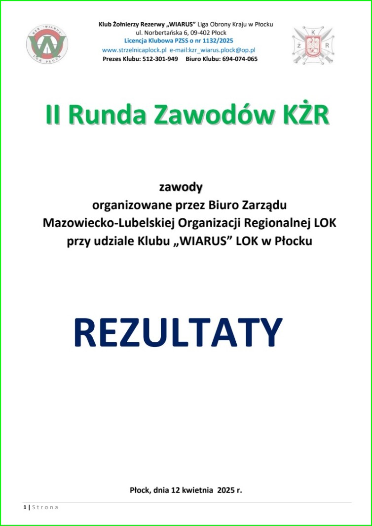 II rundakż 2025 1