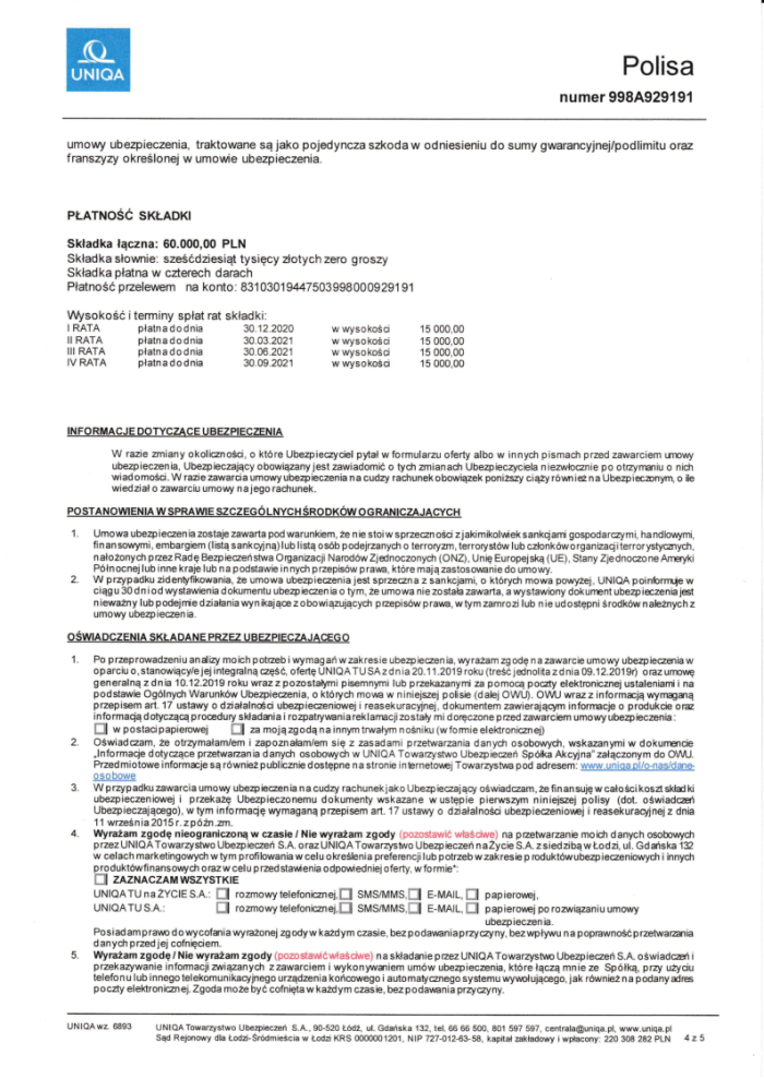 Polisa 998A929191 OC LOK na 2021 r 4