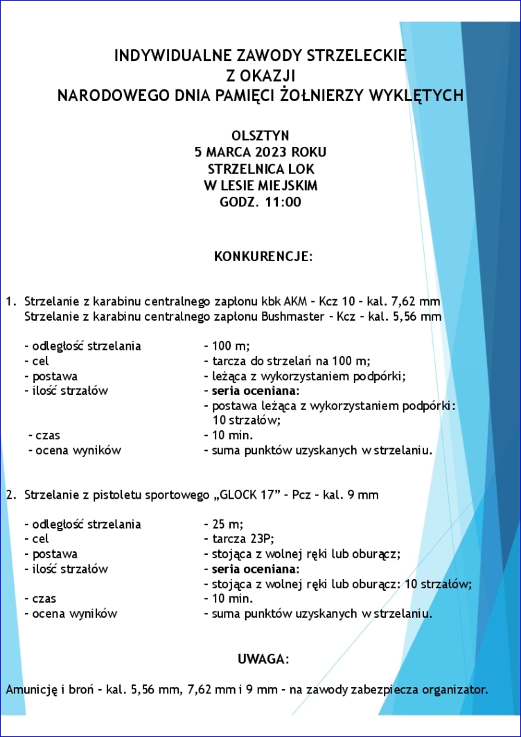 Regulamin zawodów Wyklęci  www 2