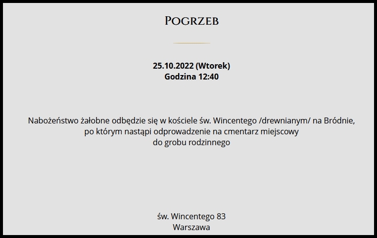 data pogrzebu