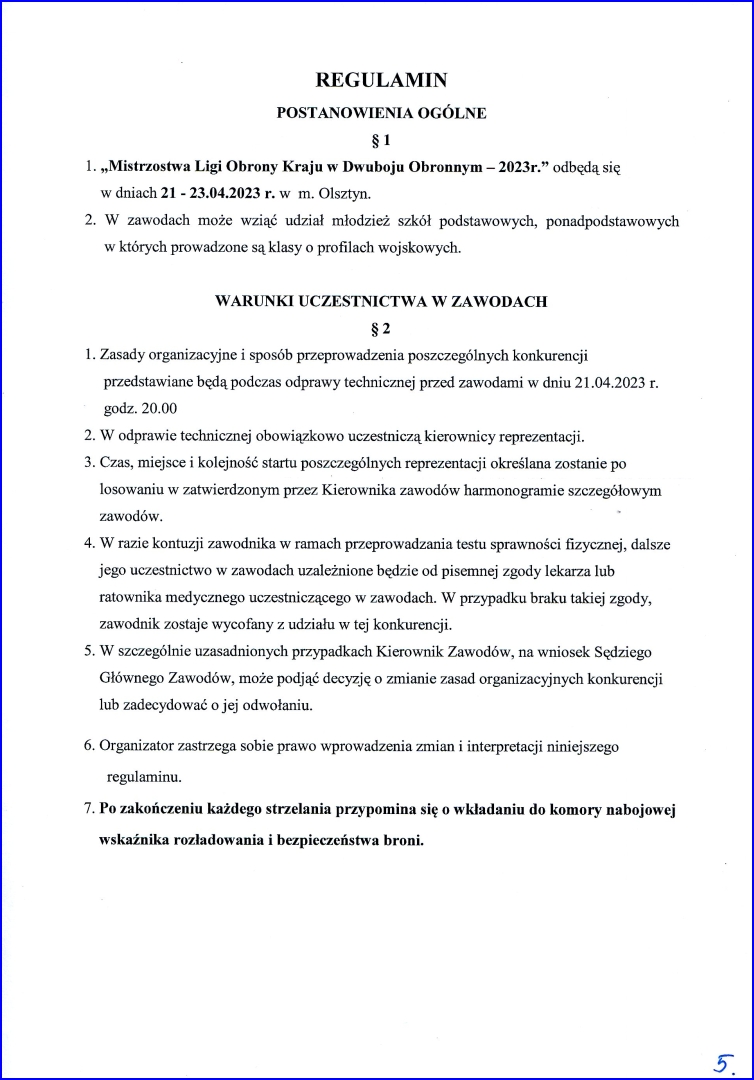 regulamin 5