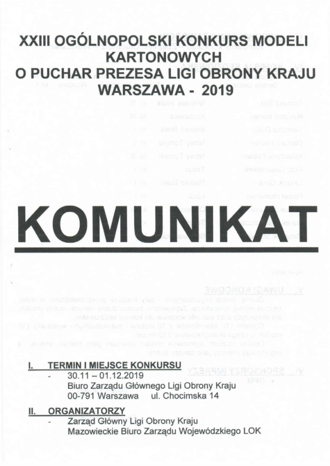 komunikat konkursu 1